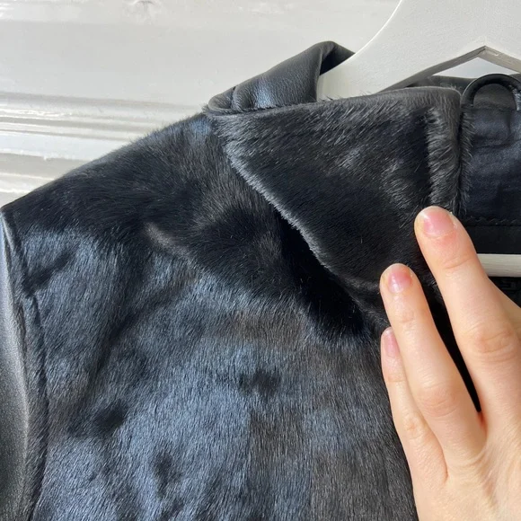 Vintage Guess Ponyhair Leather Jacket - Picture 5 of 9